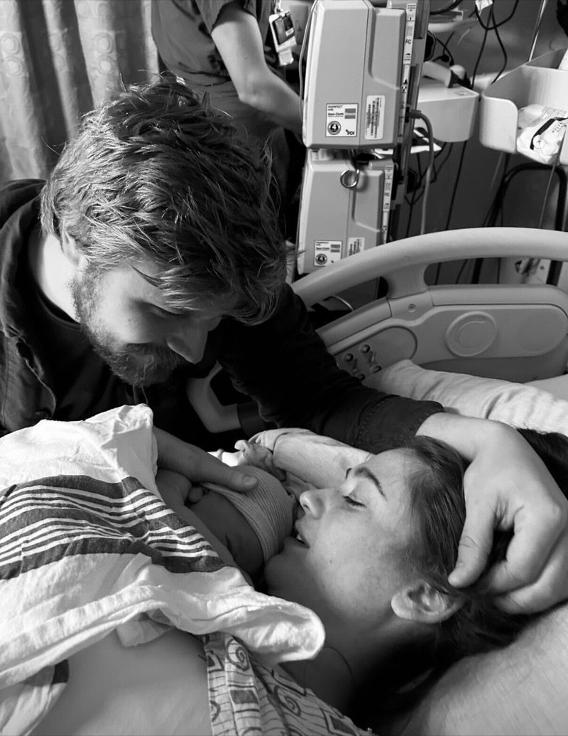 New parents with their newborn